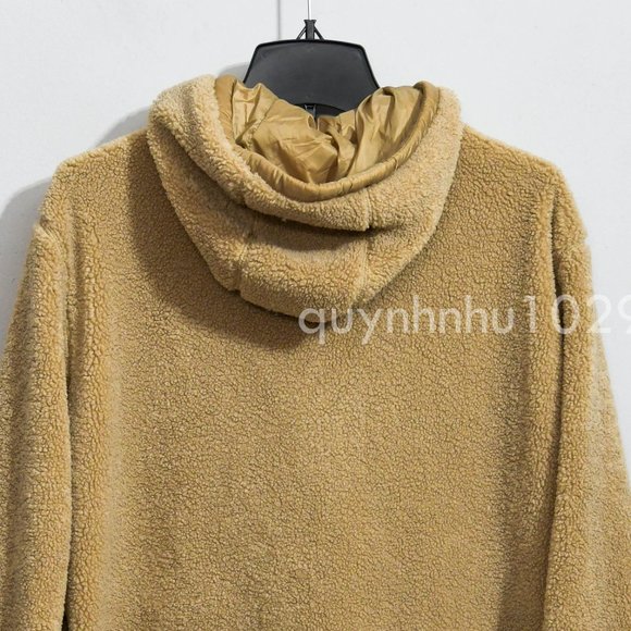 1 Madison Ladies' Fuzzy Jacket in khaki - Picture 7 of 7